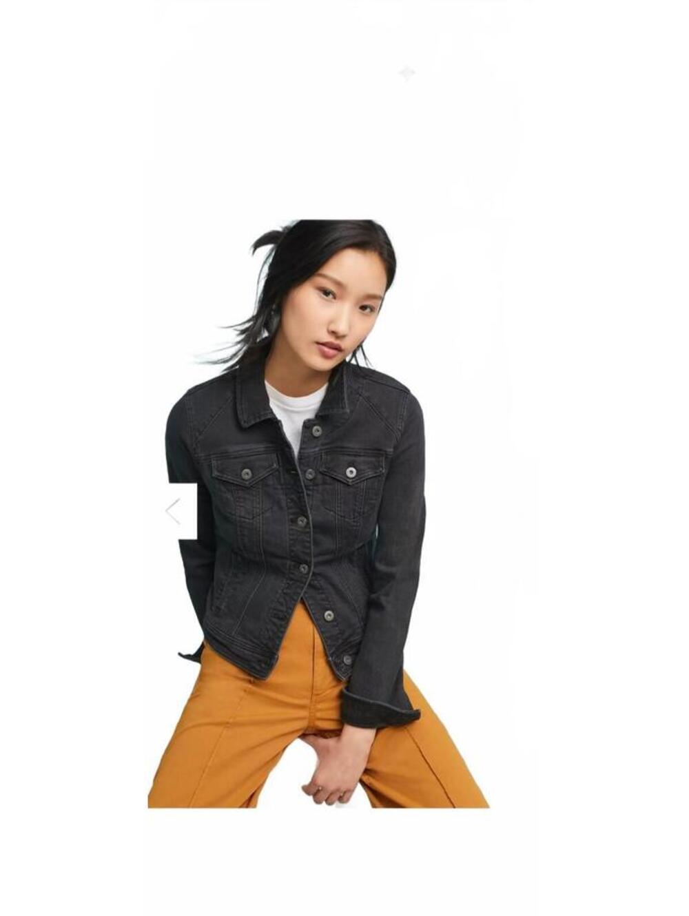 Anthropologie Pilcro Black Denim Jacket XS